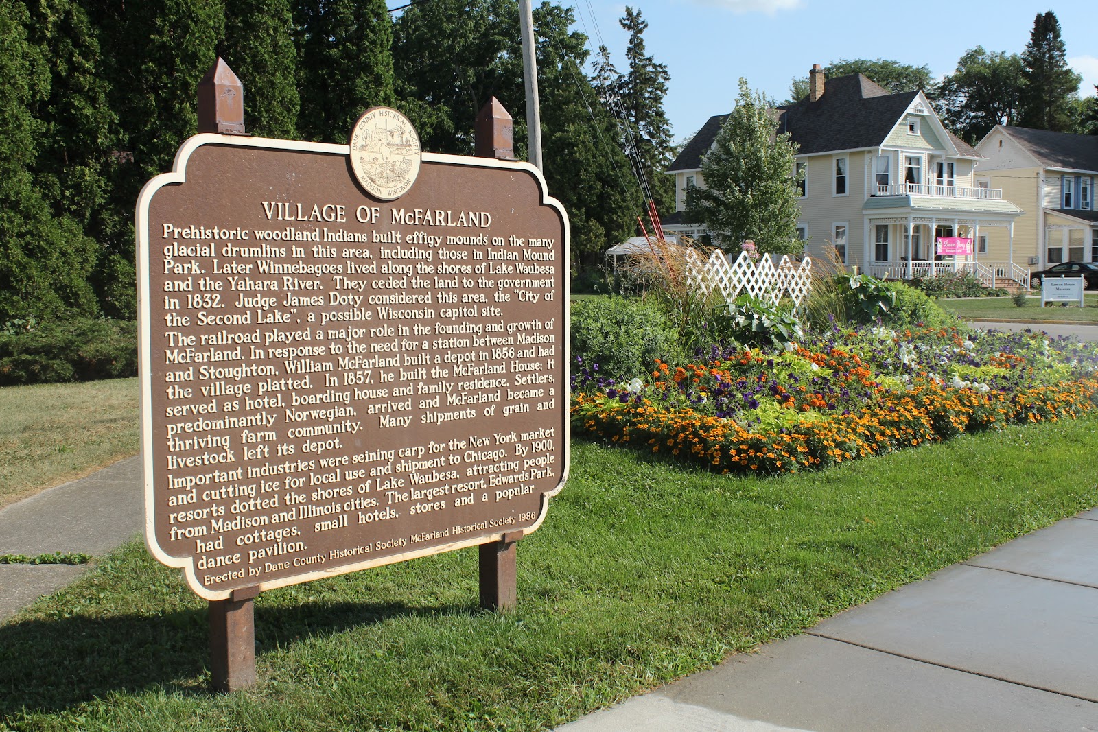 Wisconsin Historical Markers Village Of Mcfarland