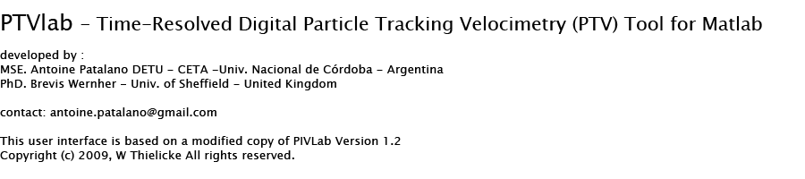 PTVlab Time-Resolved Digital Particle Tracking Velocimetry Tool for MATLAB
