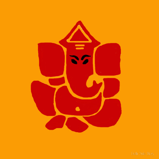 Diwali Ganesha Rangoli Easy Design