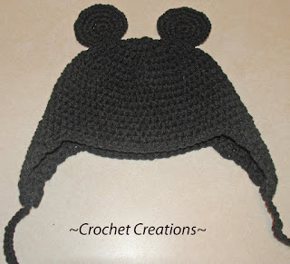 crochet mickey mouse earflap child hat