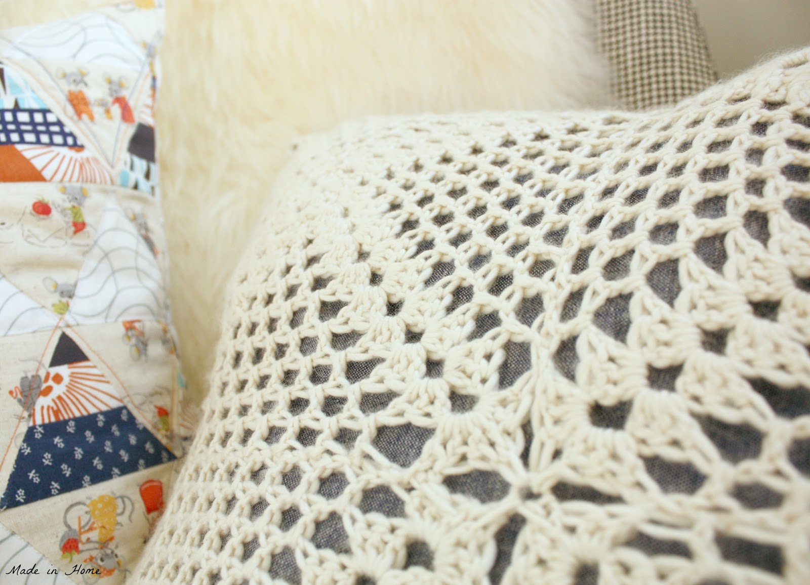 Made in Home: Vintage Crochet Cushion {Free Pattern}