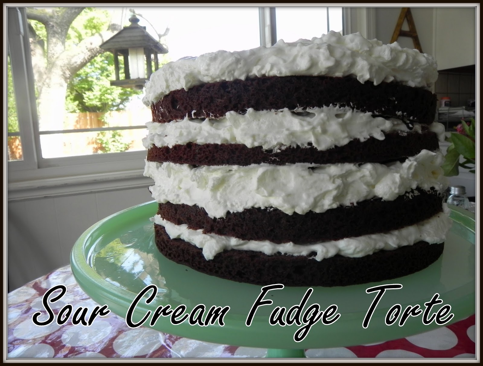 Gift of Simplicity Four Days Ahead {Sour Cream Fudge Torte}