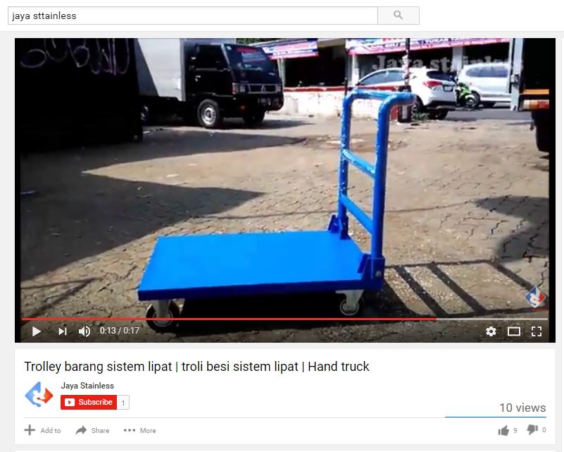 Lihat video Produk Trolley barang , di JAYA STAINLESS