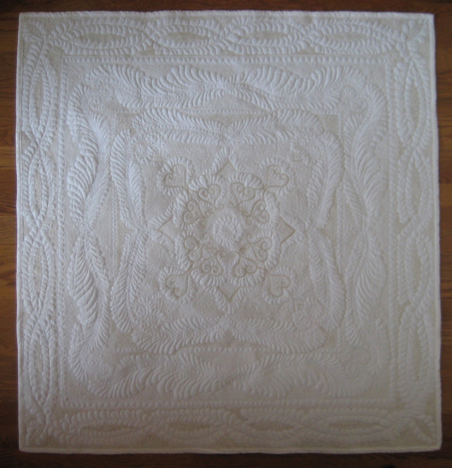 Mary Manson Quilts White Wholecloth Quilt Finished! Help from The