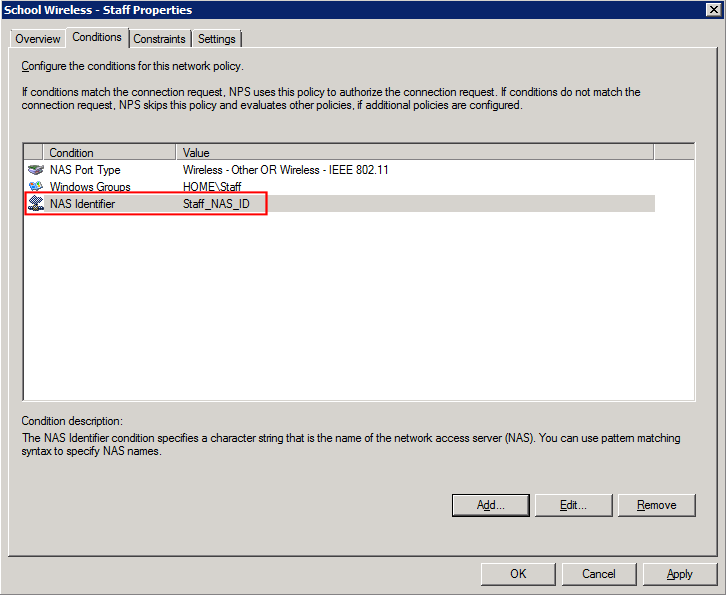 Microsoft NPS as a RADIUS Server for WiFi Networks SSID Filtering