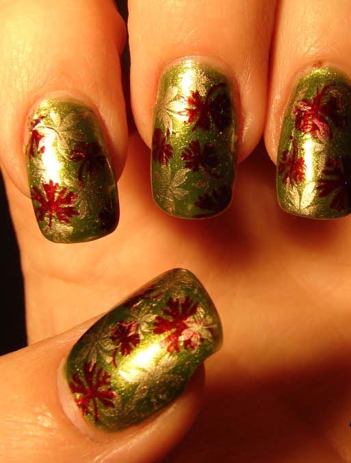 Nail Art: Leaves On Mohabbatein  Indian Nail Art Designs
