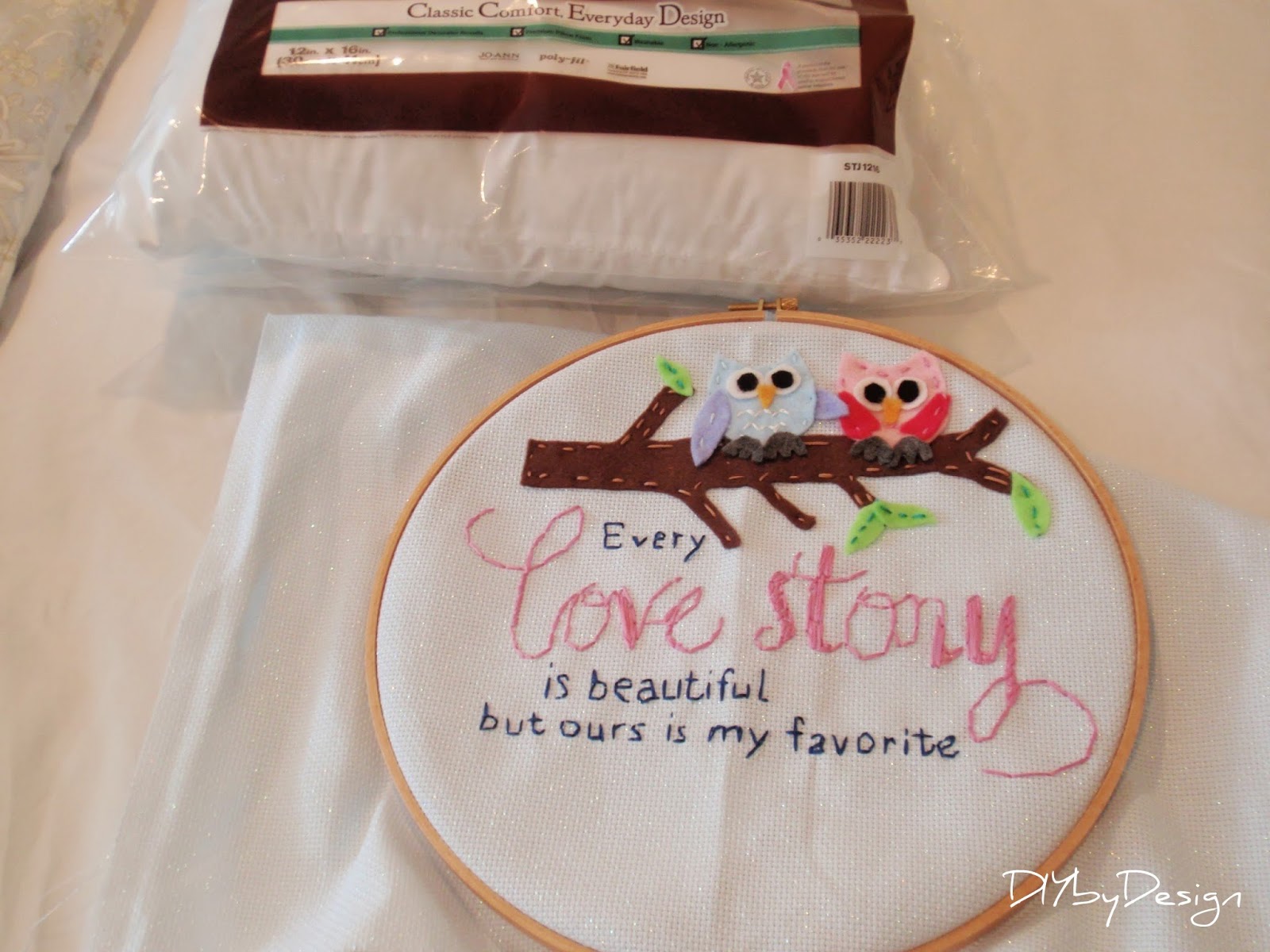 DIY by Design Embroidered Pillow