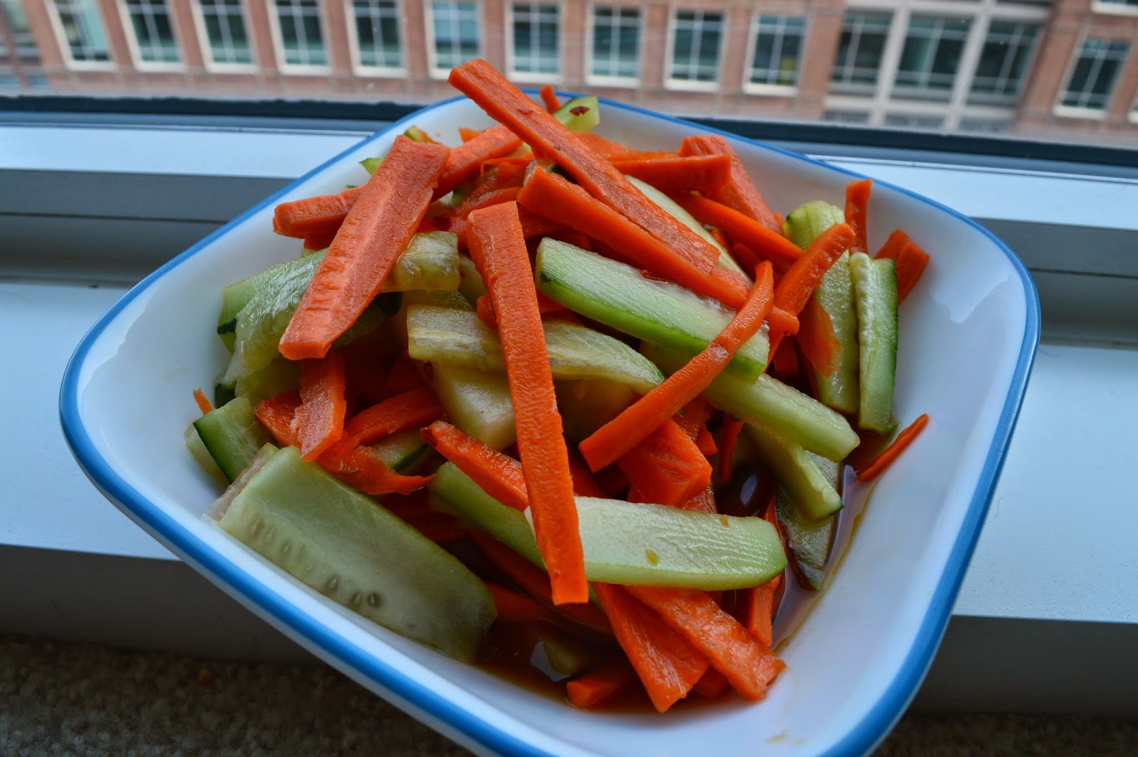 Mint and Mimosas 302 Pickled Carrot and Cucumber Salad, By V