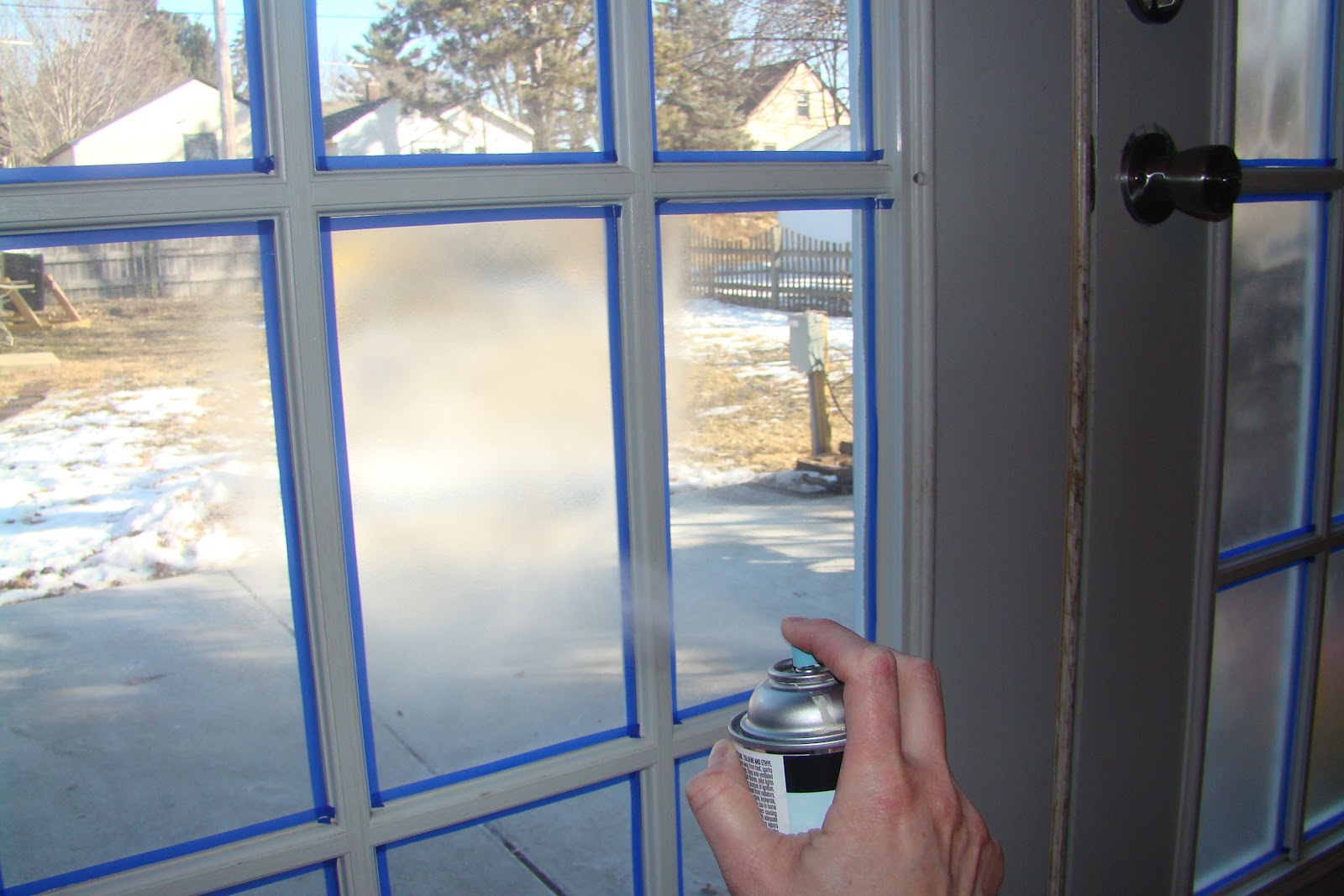 Cindy Riddle Frosted Glass on French Doors