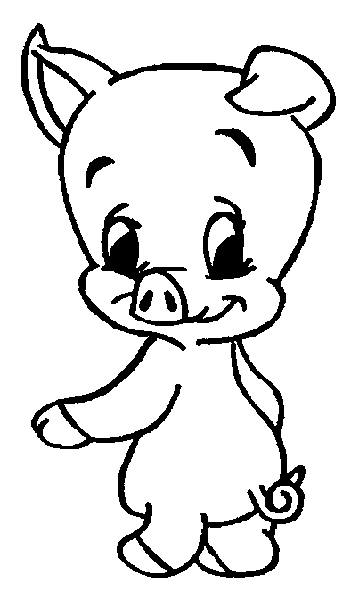 Divertindo na Escola: Animais Para Colorir (Porco)