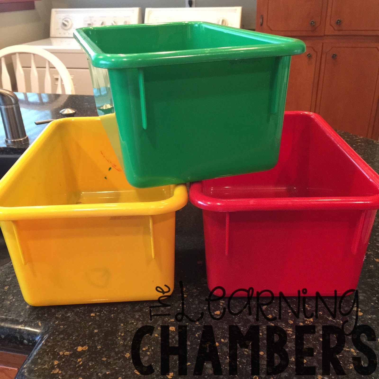 Monday Made It {Refinish Old Plastic Bins} The Learning Chambers