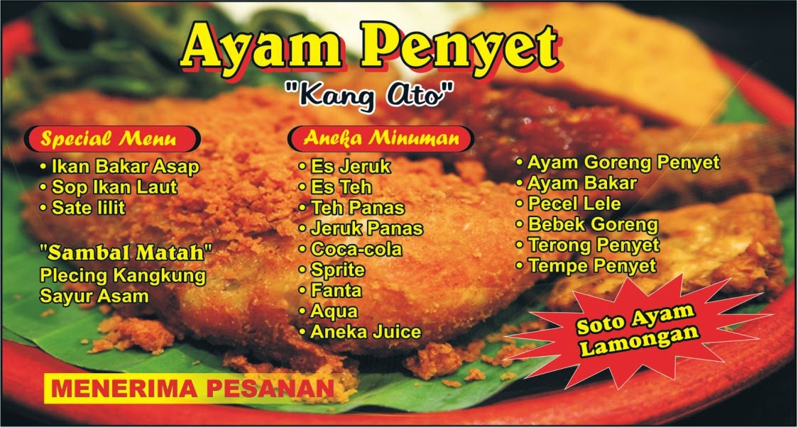 Contoh Banner Ayam Penyet ~ 5000+ Desain Kaos Distro