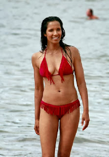 Padma Lakshmi Red Bikini Hawaii