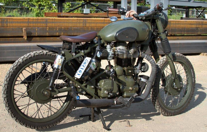 Soldier's Royal Enfield Military looks battle hardened