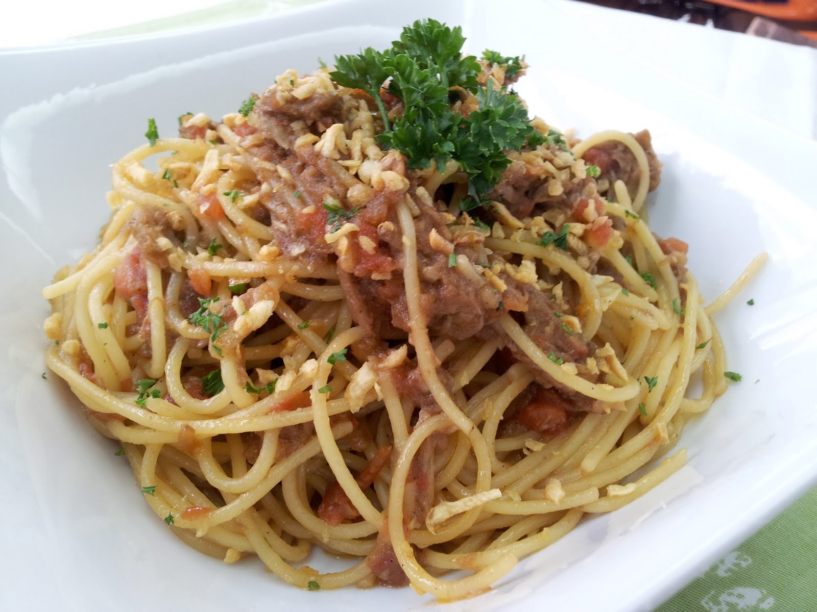 Adobo pasta recipe from The Cookbook Kitchen munchin' in manila