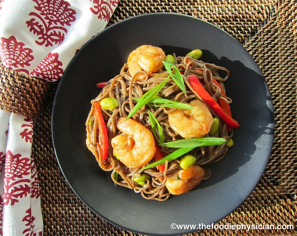 The Foodie Physician Dining with the Doc Hoisin Shrimp and Edamame
