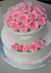stack roses cake