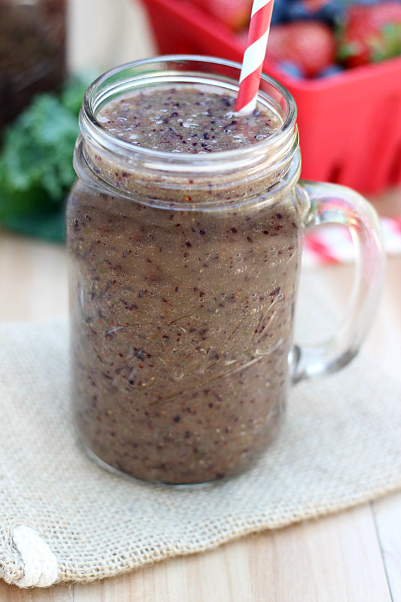 Blueberry Strawberry Kale Smoothie Whats Cooking Love?