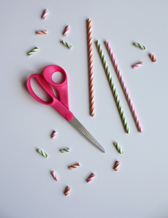 christina williams DIY Striped Straw Necklaces