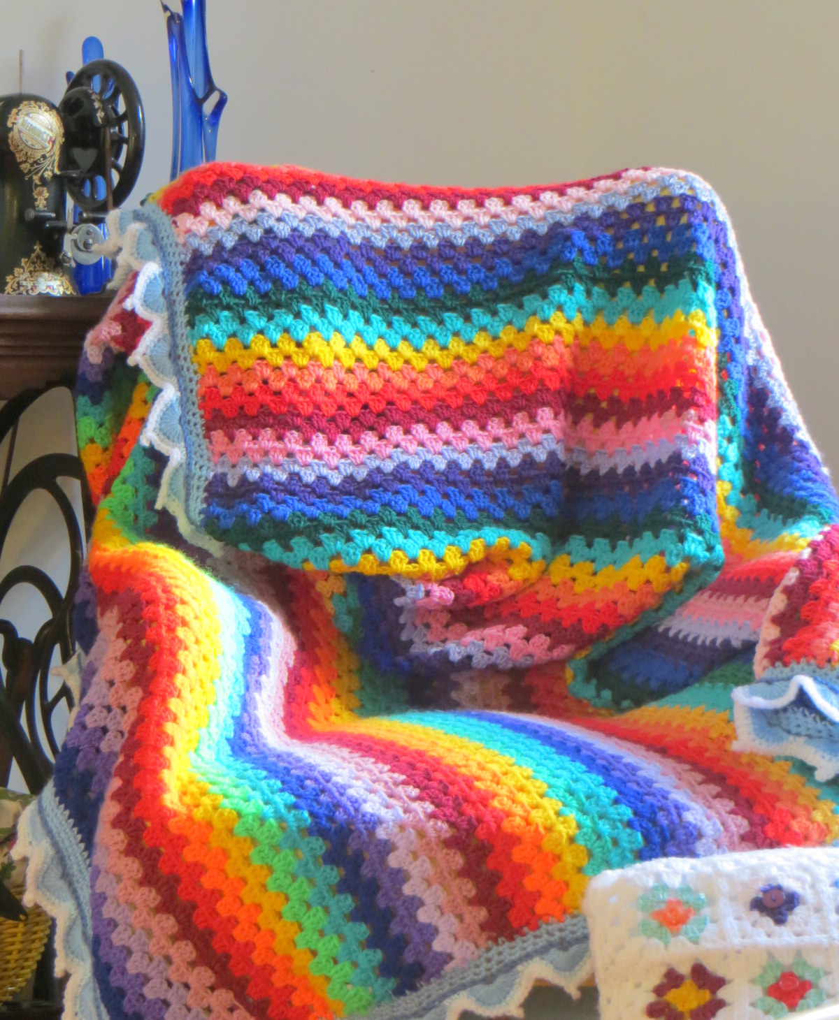 Big Larksfoot Rainbow Blanket Haak Maar Raak atelieryuwa.ciao.jp