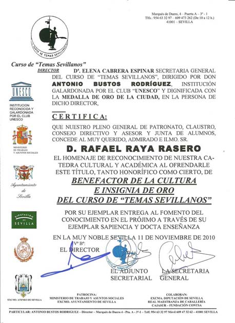 RECONOCIMIENTO Y ENTREGA DE INSIGNIA DE ORO