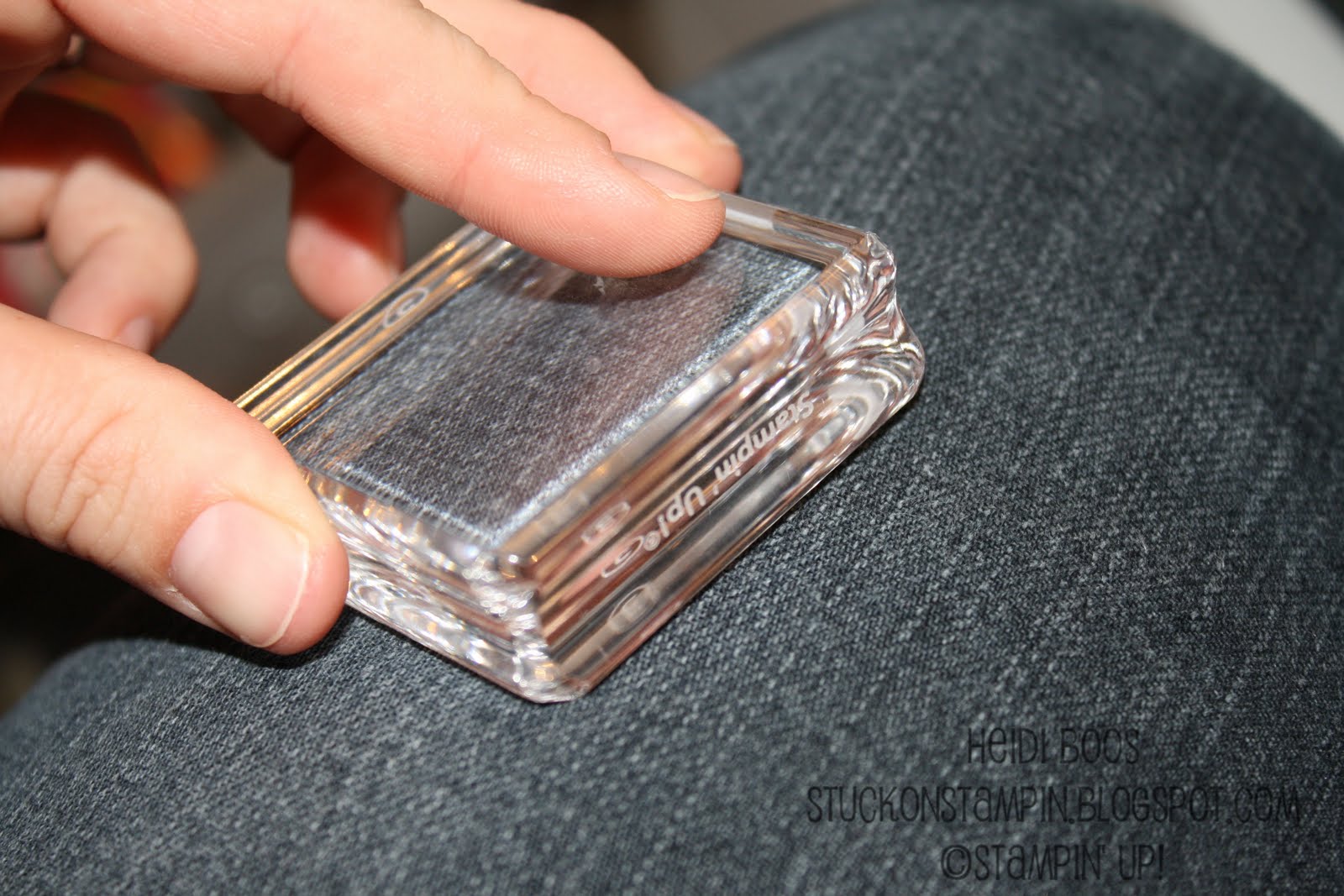 Stuck on Stampin' Tuesday Tip how to make clear mount stamps stick