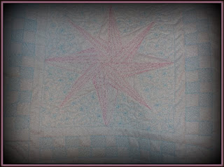 pink star table runner - back