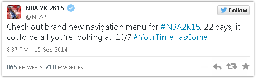 Check out brand new navigation menu for #NBA2K15 Check out brand new navigation menu for #NBA2K15