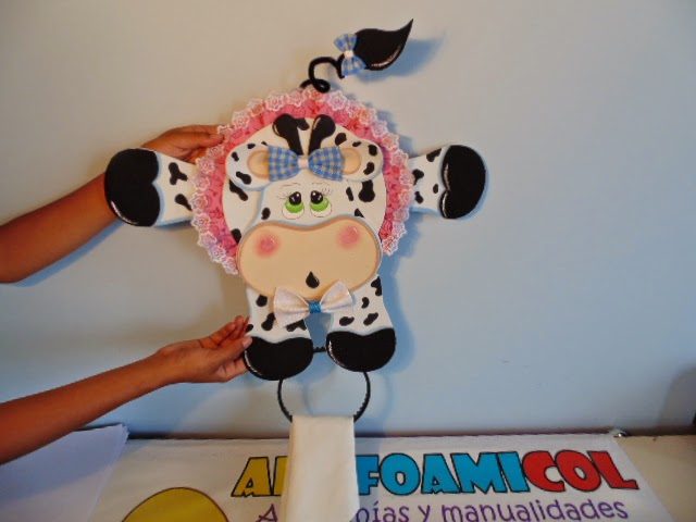 Mis fofuchas 2013 artfoamicol: vaquita decorativa en foami porta ...
