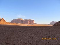 The red rock bluffs of Wadi Rum, Jordan (the death threat against me was made near here)