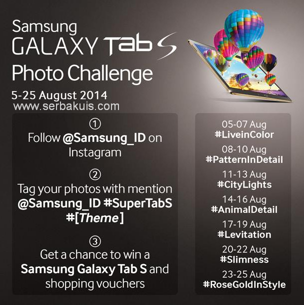 Kontes Foto Instagram Berhadiah SAMSUNG Galaxy Tab S