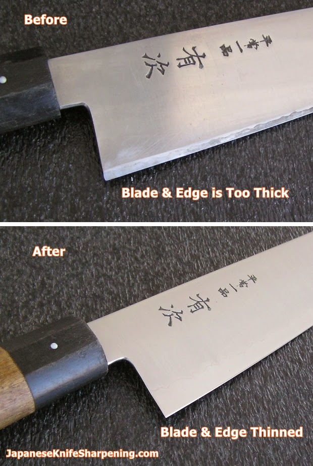 Japanese Knife Sharpening Blog Blade Thinning Service