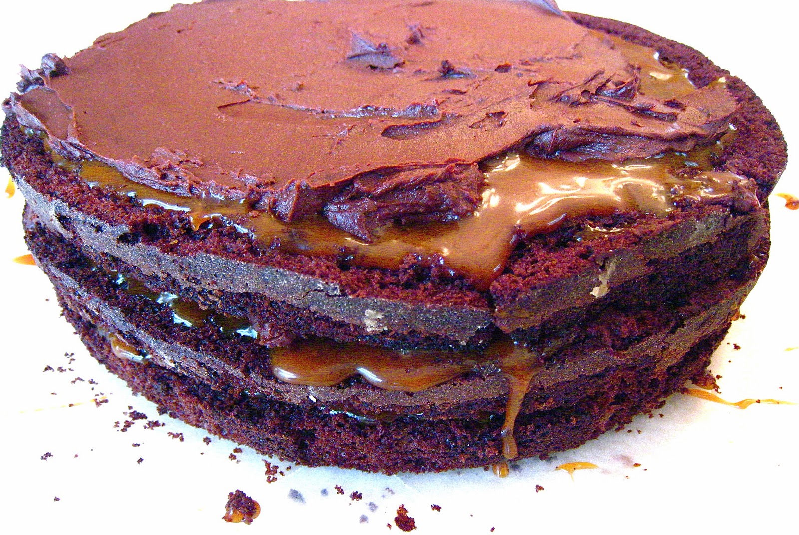 KITCHEN FIDDLER Devil's Food Cake With Caramel, A La Tartine Bakery
