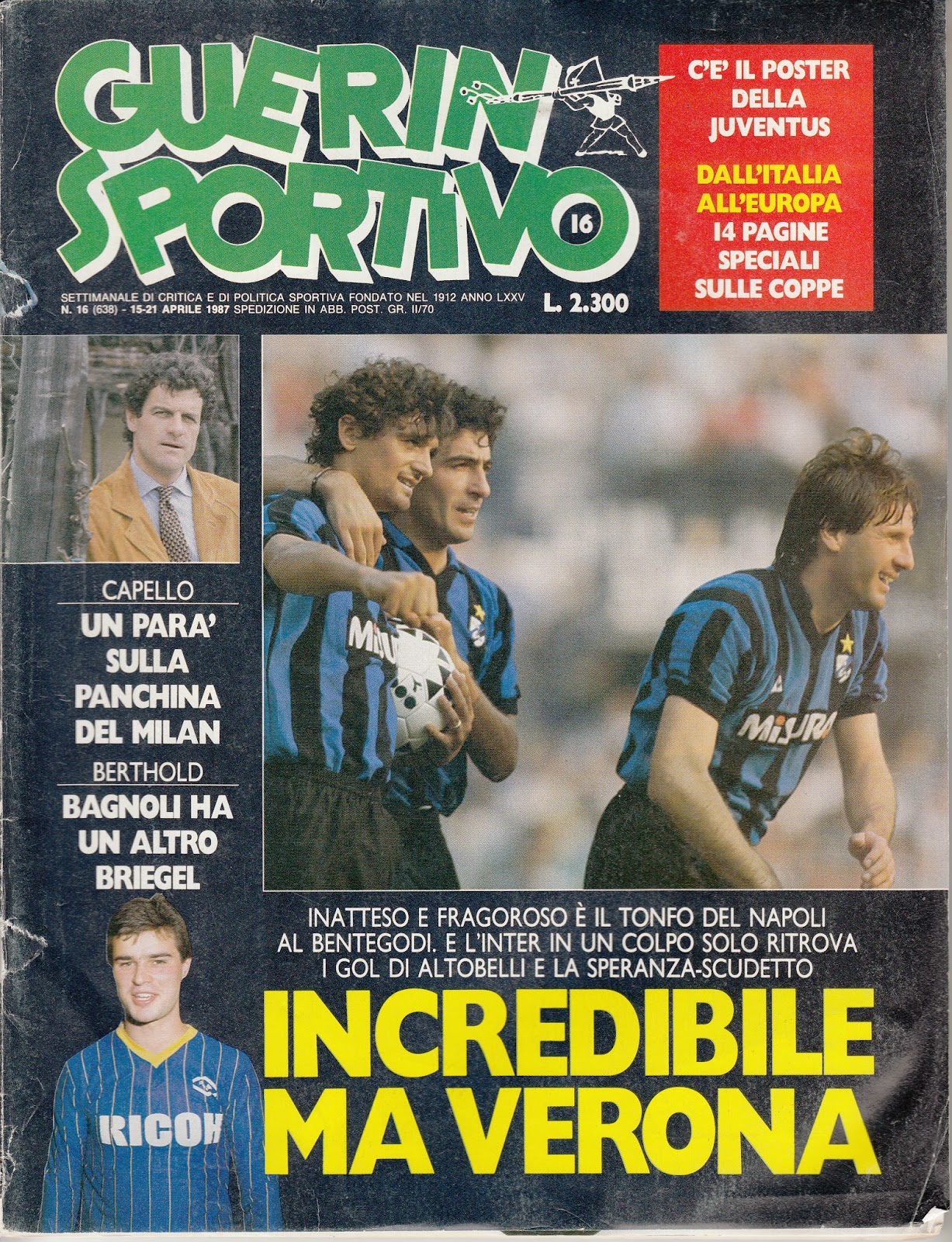 From the Italian magazine Guerin sportivo, a page with the