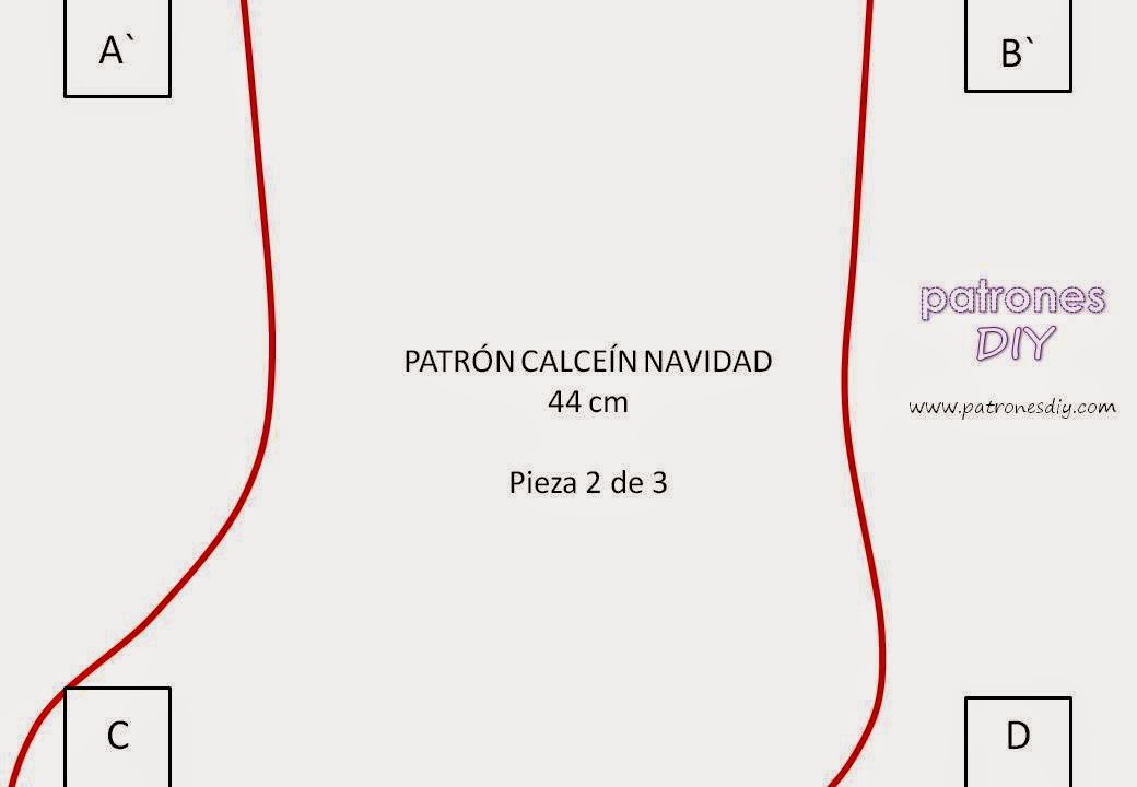 patronesDIY DIY PATRÓN/ PLANTILLA CALCETÍN NAVIDAD