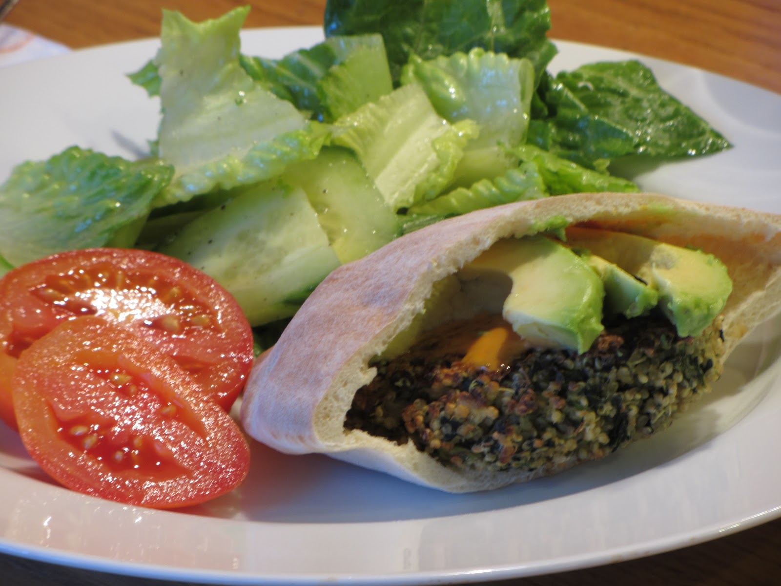 Tracy's Living Cookbook Quinoa Spinach Burger