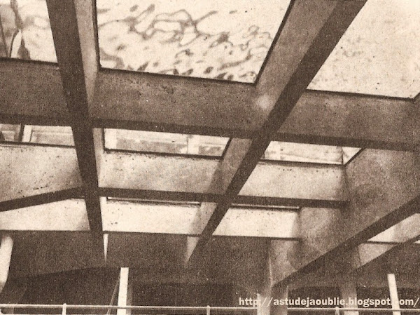 Milan - Piscine en glace Sécurit (Foire de Milan)  Architecte: Roberto Menghi  Ingénieur: Egone Cegnar  Construction: 1955 
