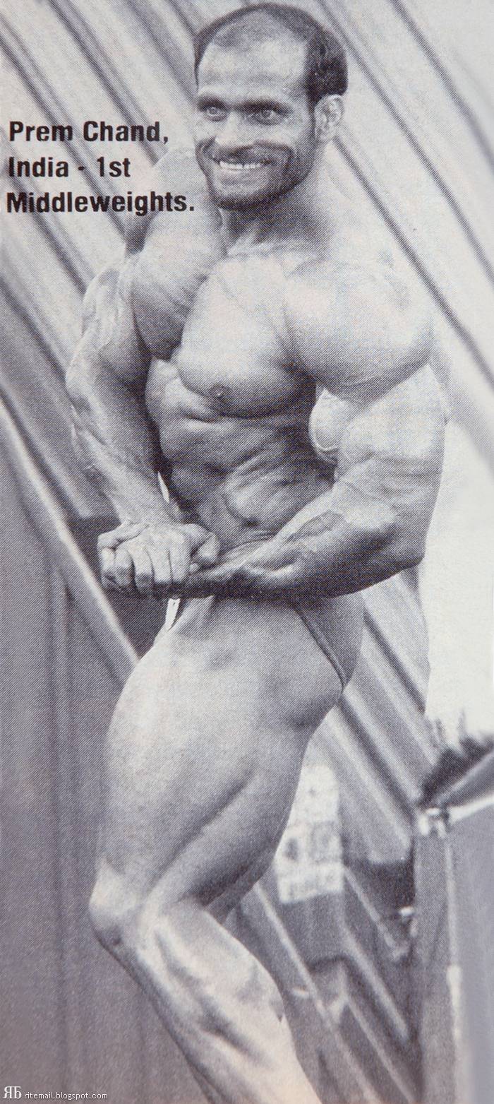 Premchand Dogra is an IFBB professional bodybuilder from India. Also mentioned as Premchand Degra/Dhingra. He won the Mr. Universe title in the short-height 80 kg category in 1988. He was also awarded the "Achievement Medal" by the International Federation of Bodybuilding and Fitness (IFBB) in 2003, for winning its World Middleweight Champion title in 1988.