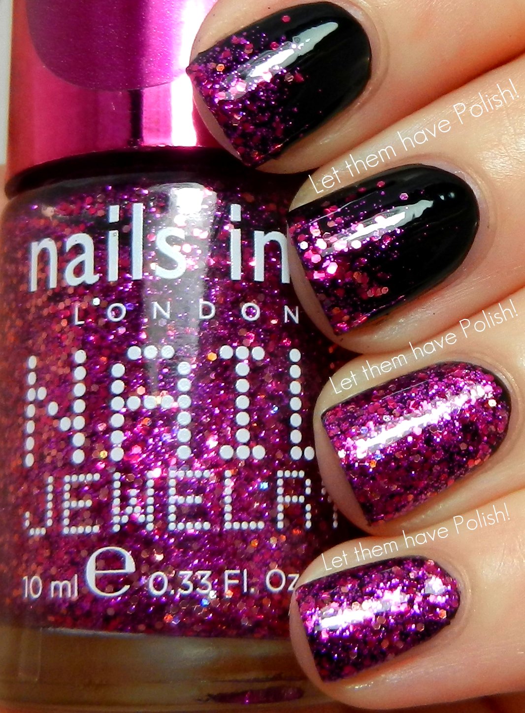 Let them have Polish! Nails Inc. Black Taxi and Princess Arcade Nail