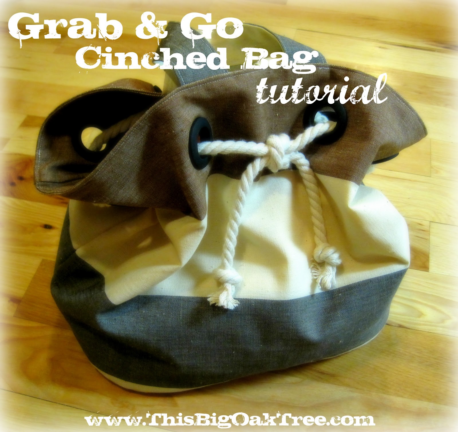 Grab & Go Cinched Rope Bag {Tutorial}