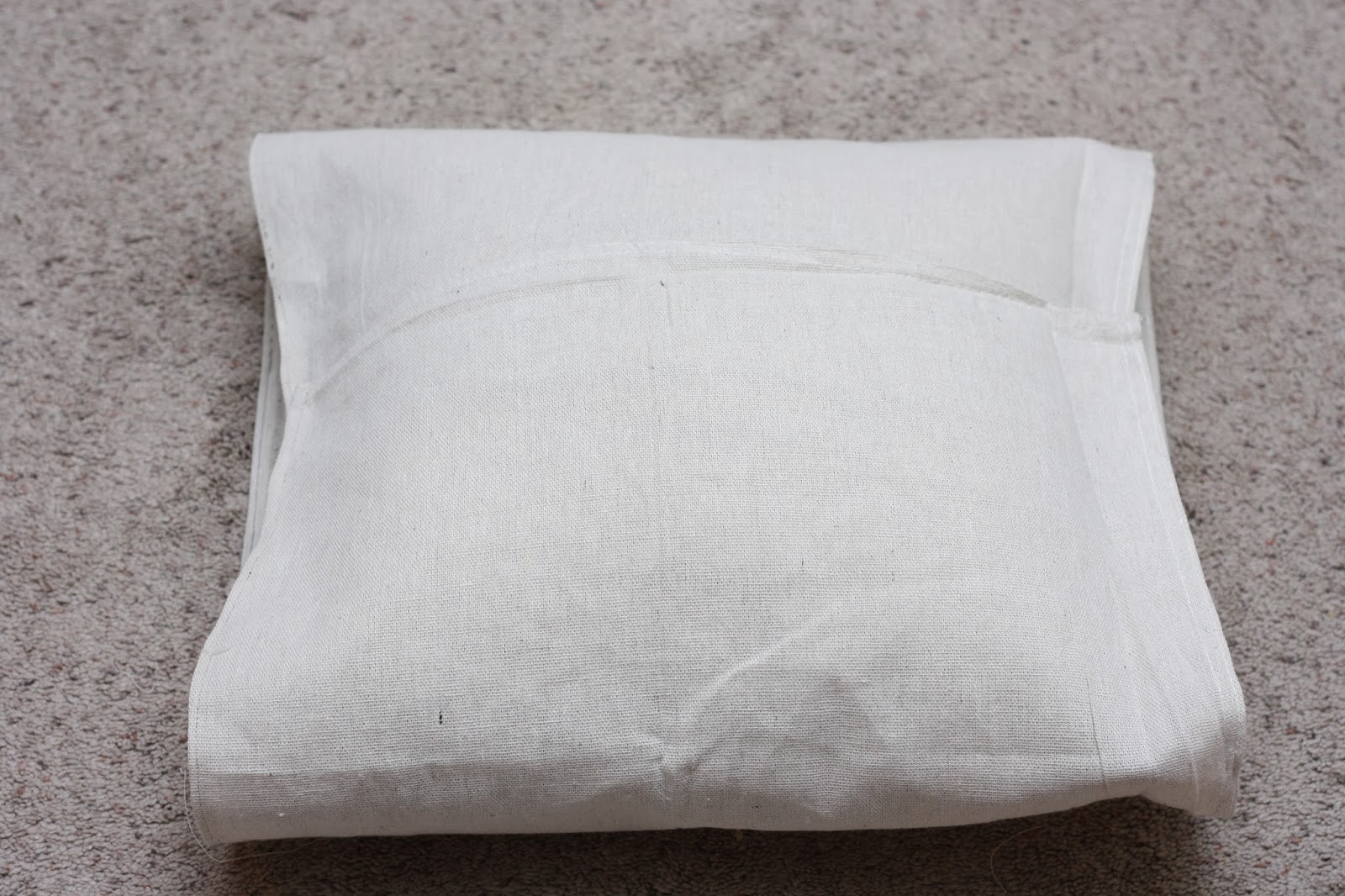 Sew each end under. Then flip your fabric inside out and pin along the