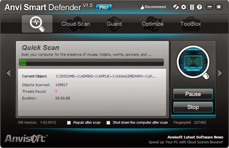 serial key for anvi smart defender 2.3