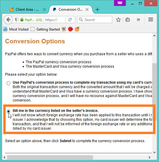 paypal dollar conversion rate