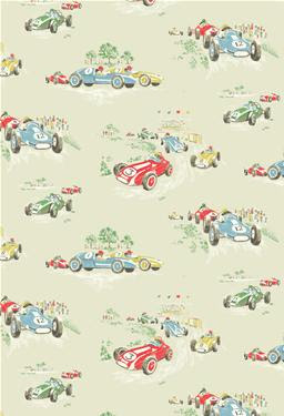Vintage cars wallpaper by Cath Kidston. I think its fits in perfectly with