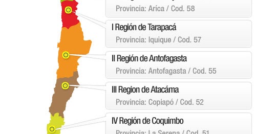Mapas de Chile: Mapa regiones de chile