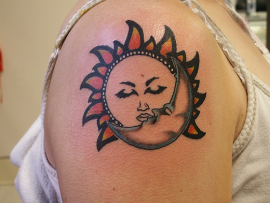 sun moon tattoo design From the time of our ancestors the sun is a revered 