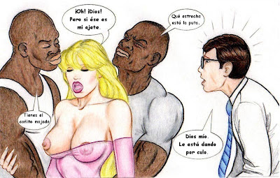 Cómic: se van de fiesta y se sale de sus manos. cornudo