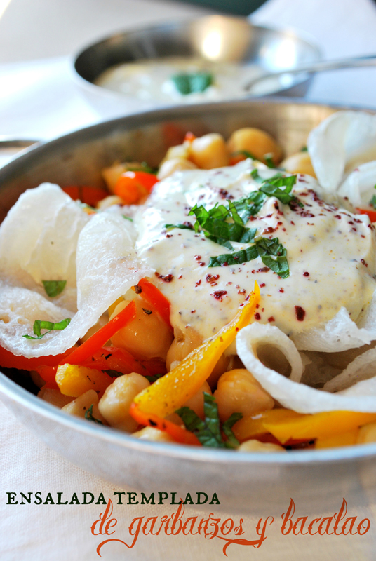Suggr and some Salt ensalada templada de garbanzos y bacalao {
