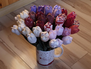 Textil tulipán