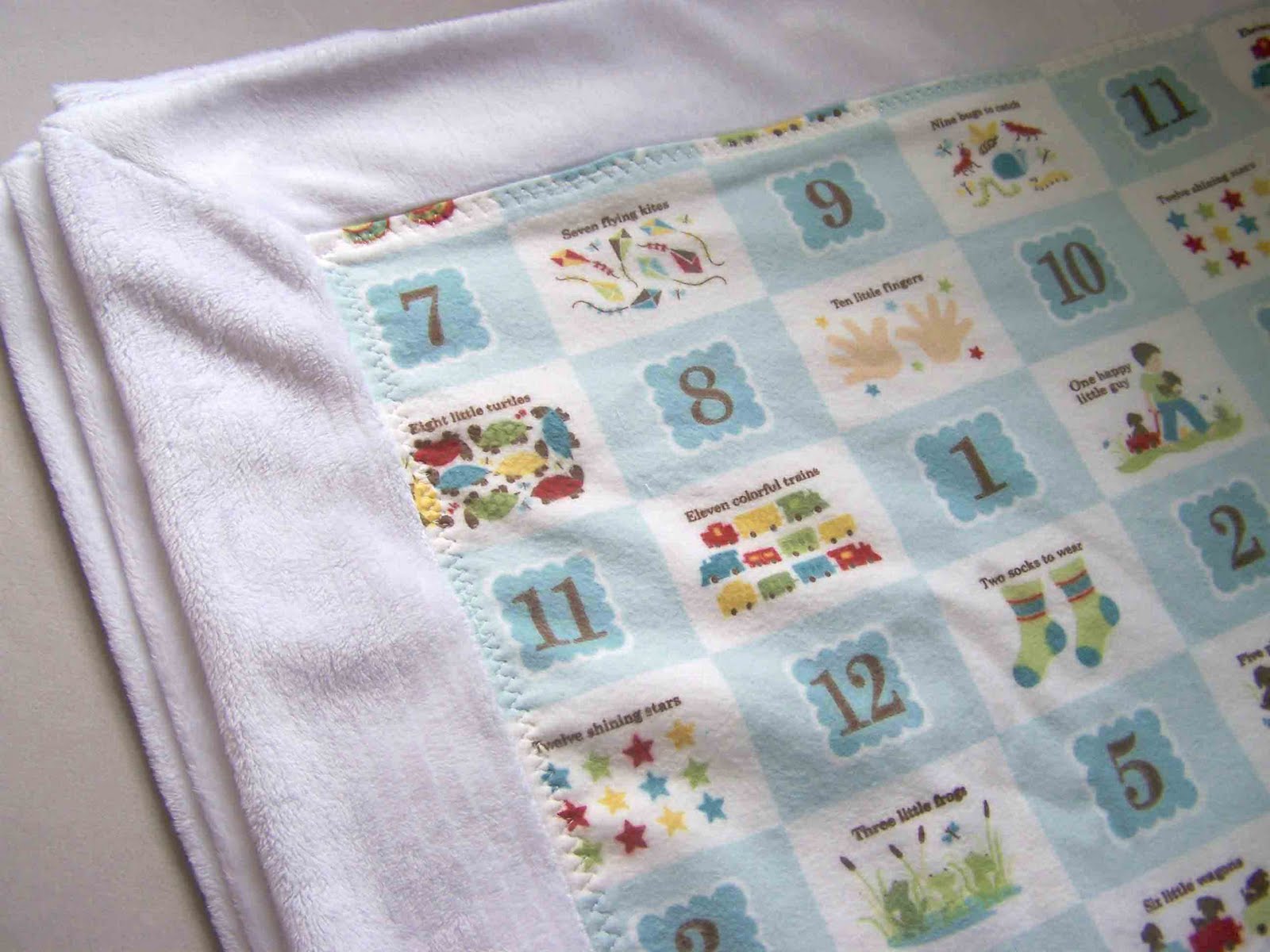 Made by Me. Shared with you. Mitered Corner Cuddle Receiving Blanket